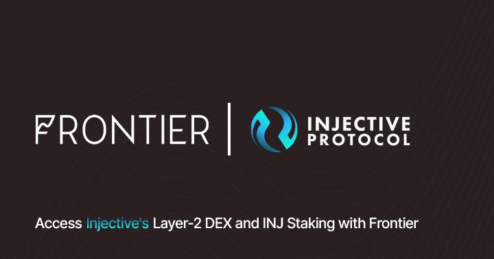 Frontier x Injective = Native Layer-2 Dex and INJ Staking on Mobile📱