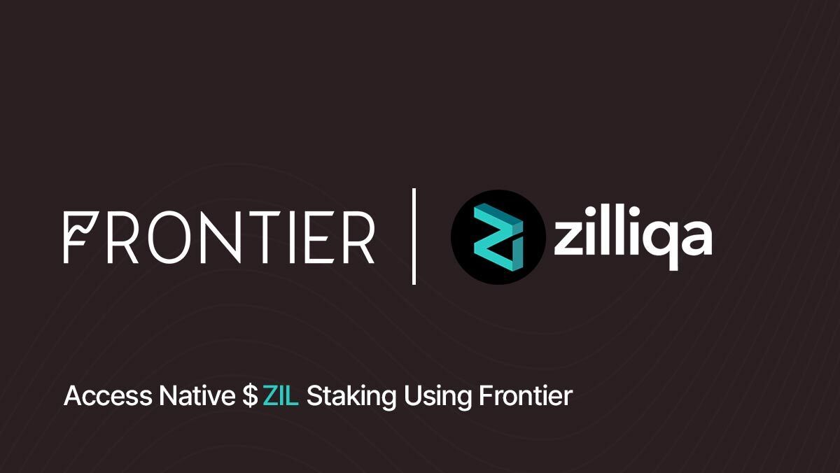 Frontier x Zilliqa = Native $ZIL Staking on Mobile📱