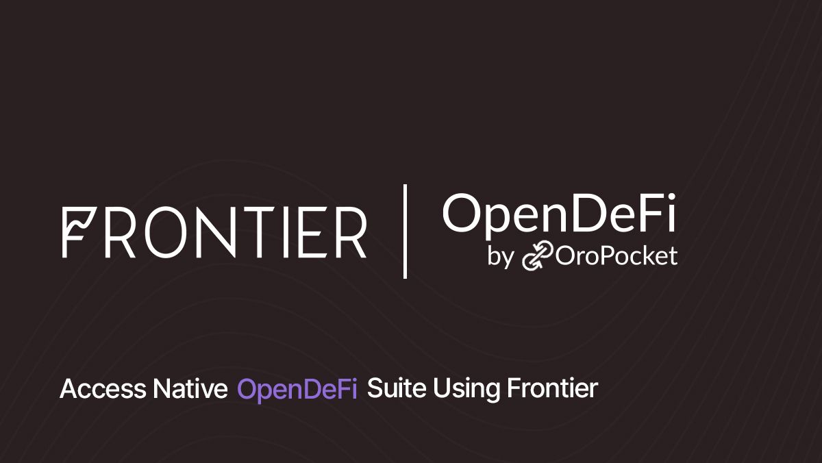 Frontier x OpenDeFi = Native OpenDeFi on Mobile📱